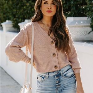 Light pink cropped sweater